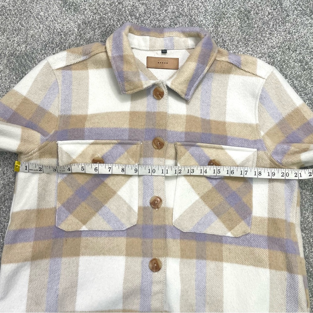 Blank NYC Mountain Top White Multi Plaid Shacket - Picture 12 of 16
